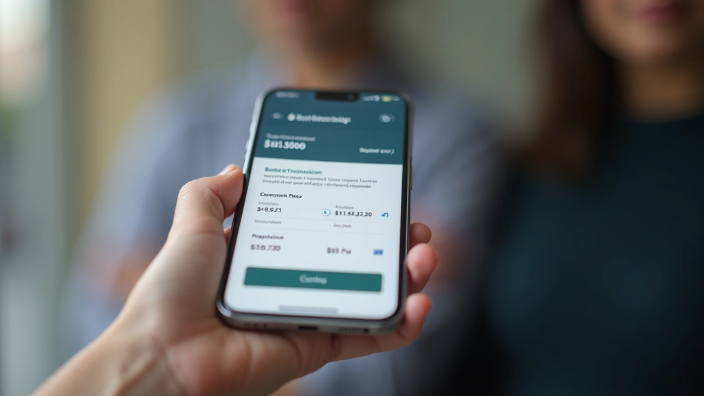 Écran de téléphone montrant une notification de transaction avec confirmation d'achat et catégorisation automatique des dépenses