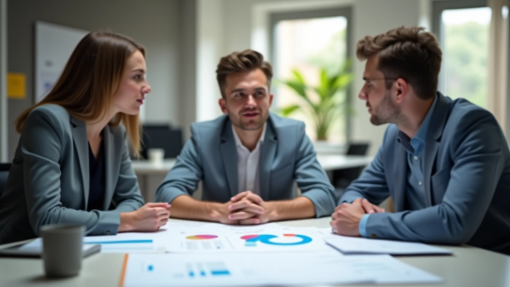 Environnement de travail professionnel avec analyses financières et jeunes professionnels européens