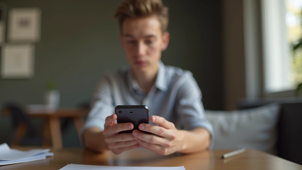 Personne utilisant une application bancaire sur un smartphone pour suivre ses dépenses en temps réel