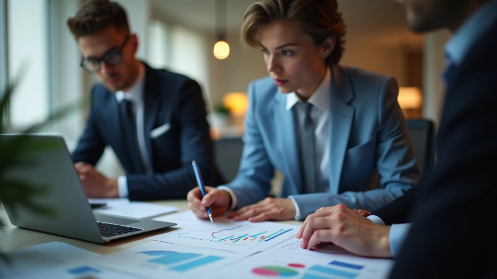 Équipe de consultants financiers en réunion